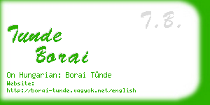 tunde borai business card